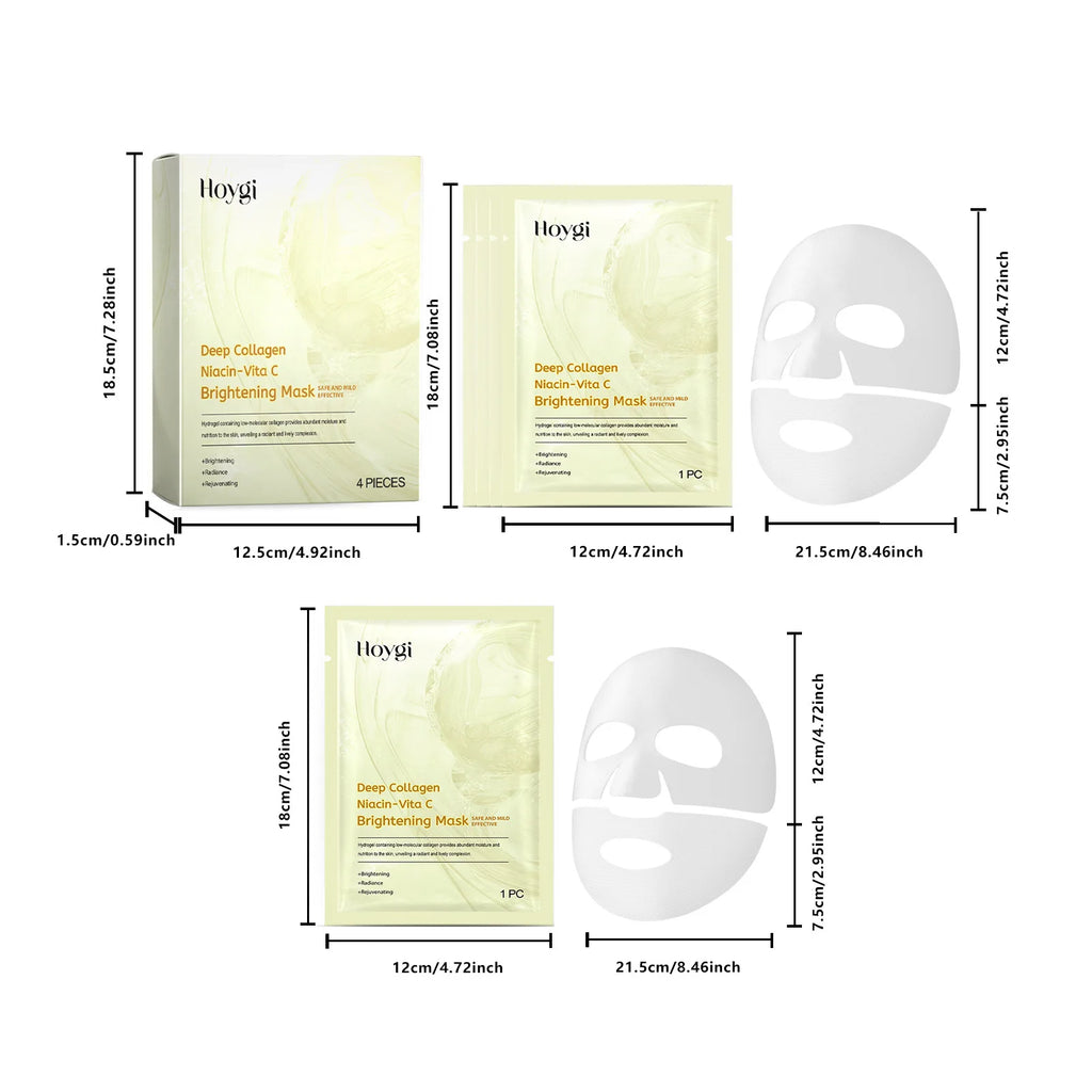 Vitamin C Mask Dark Spot Remover Skin Rejuvenation Smooth Pores Anti Aging Moisturizing Brightening Hyaluronic Acid Facial Mask