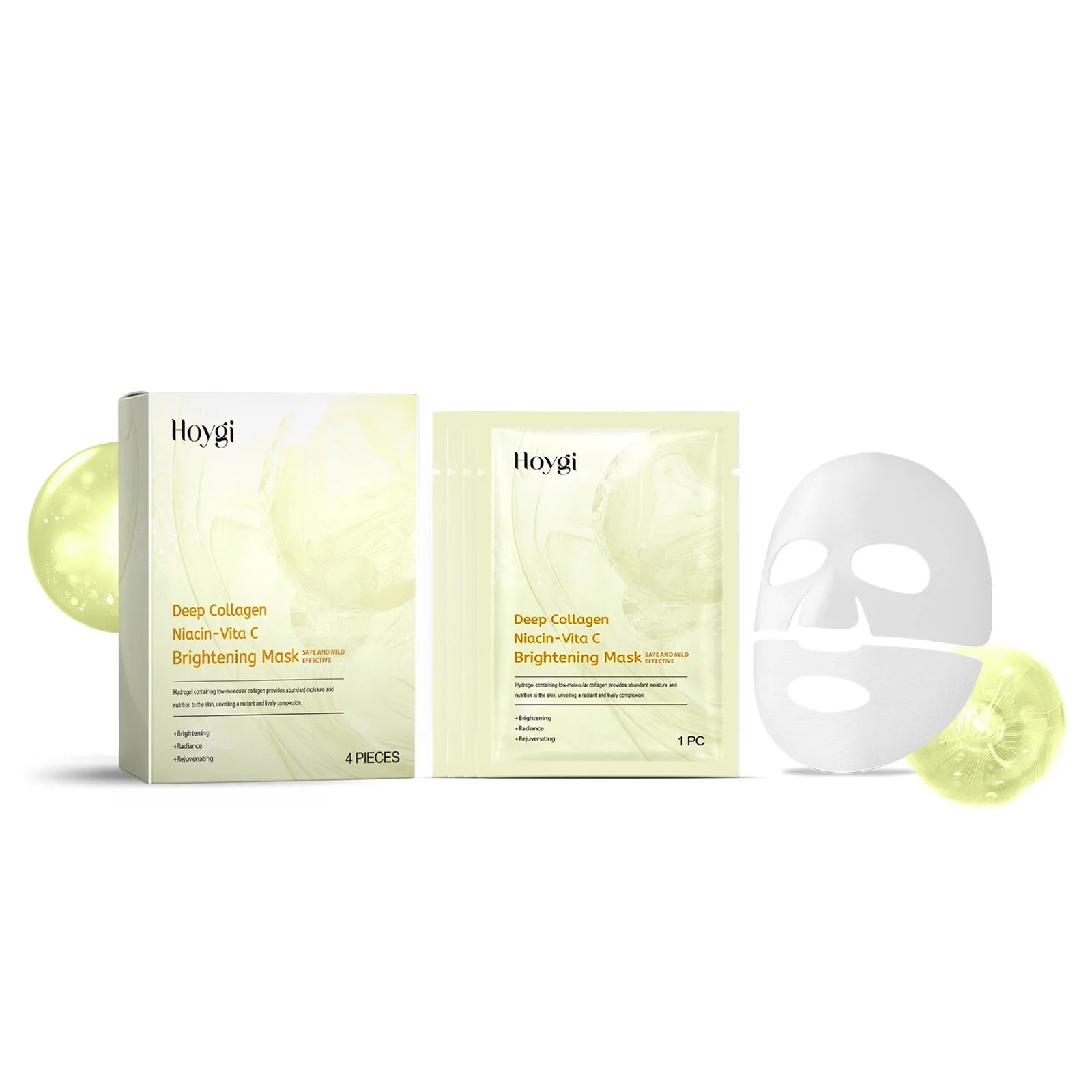Vitamin C Mask Dark Spot Remover Skin Rejuvenation Smooth Pores Anti Aging Moisturizing Brightening Hyaluronic Acid Facial Mask