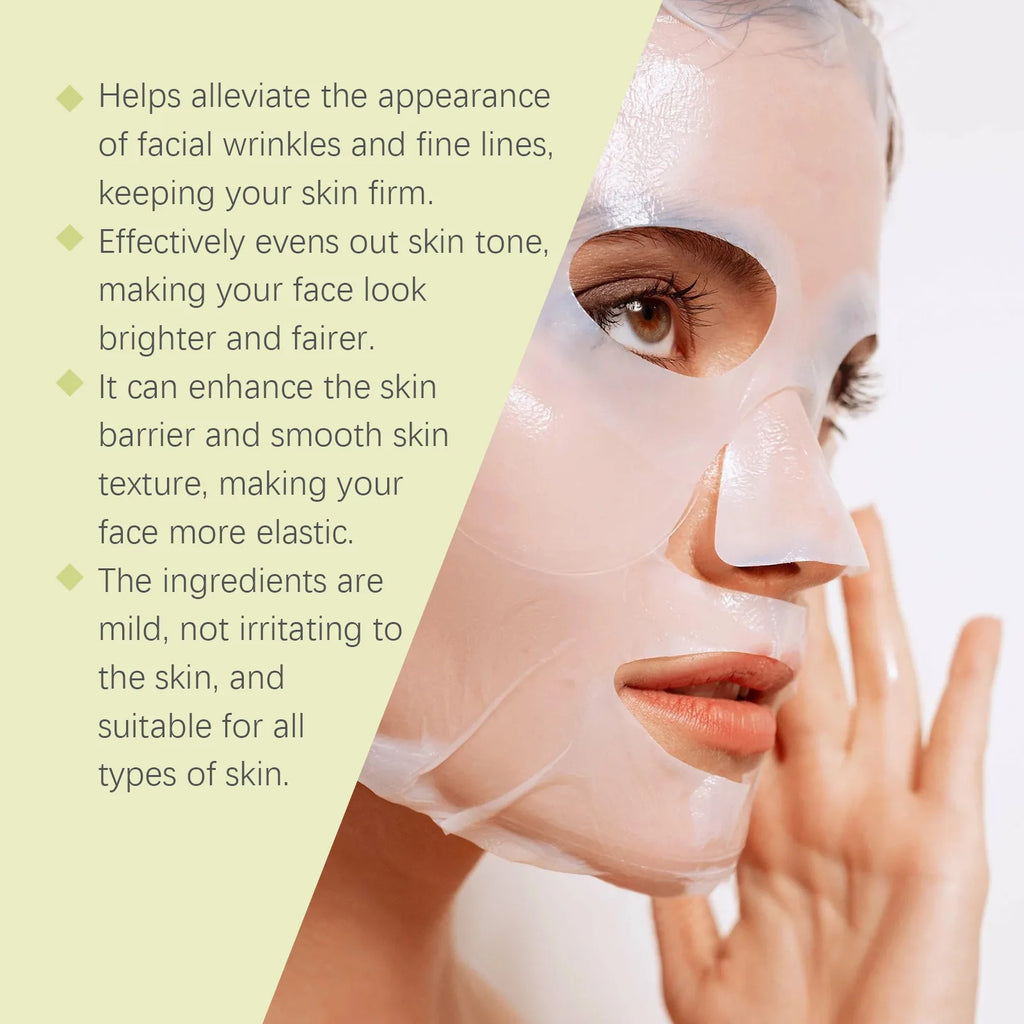 Vitamin C Mask Dark Spot Remover Skin Rejuvenation Smooth Pores Anti Aging Moisturizing Brightening Hyaluronic Acid Facial Mask