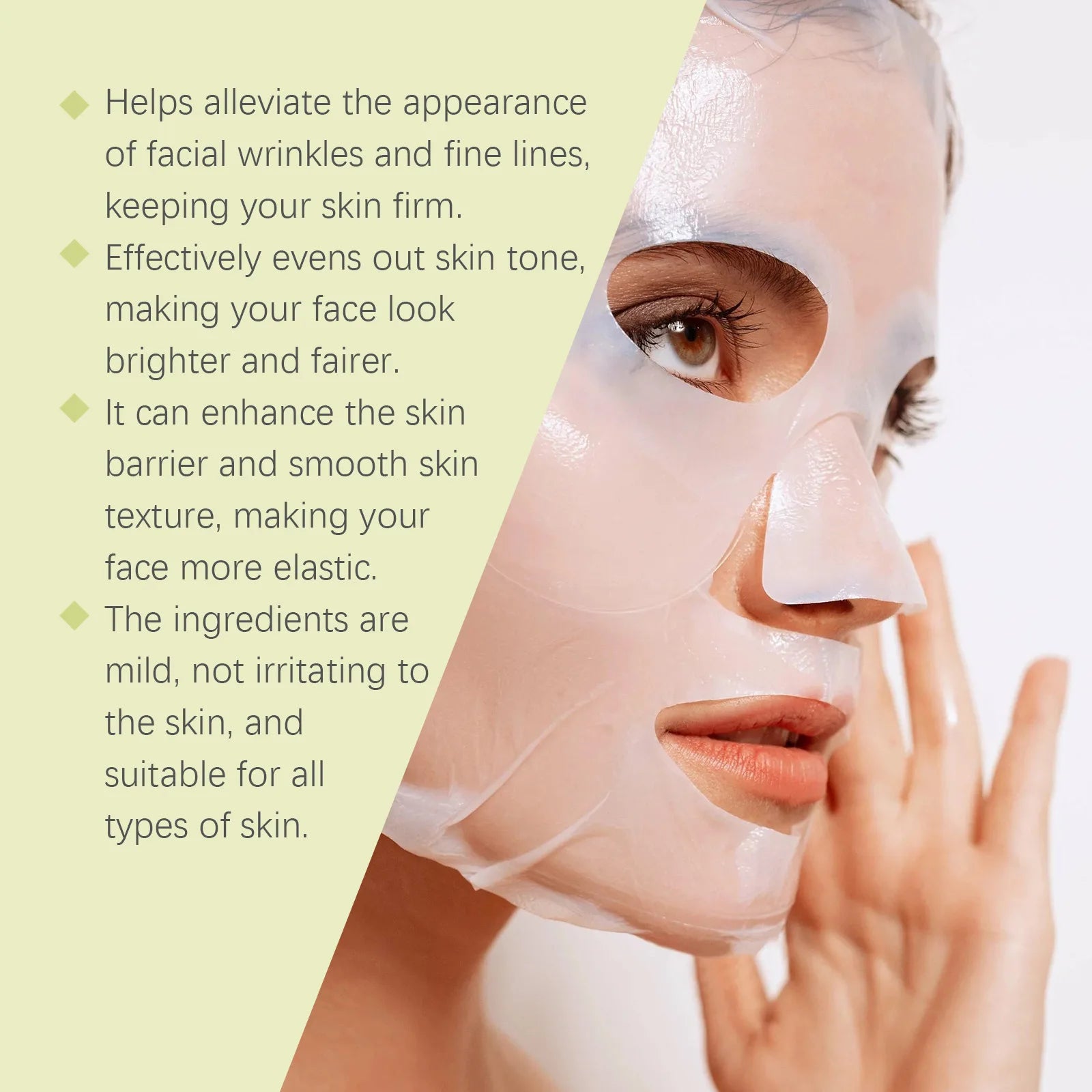 Vitamin C Mask Dark Spot Remover Skin Rejuvenation Smooth Pores Anti Aging Moisturizing Brightening Hyaluronic Acid Facial Mask