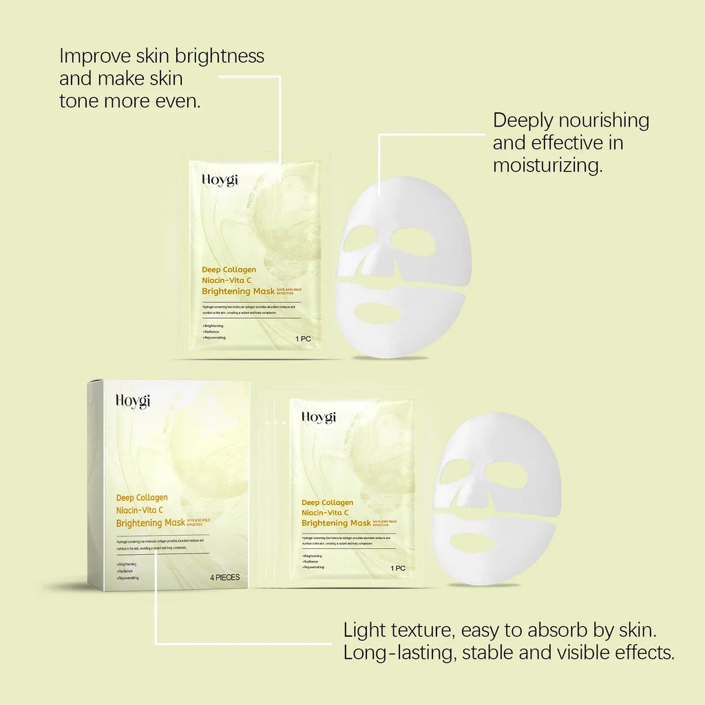 Vitamin C Mask Dark Spot Remover Skin Rejuvenation Smooth Pores Anti Aging Moisturizing Brightening Hyaluronic Acid Facial Mask