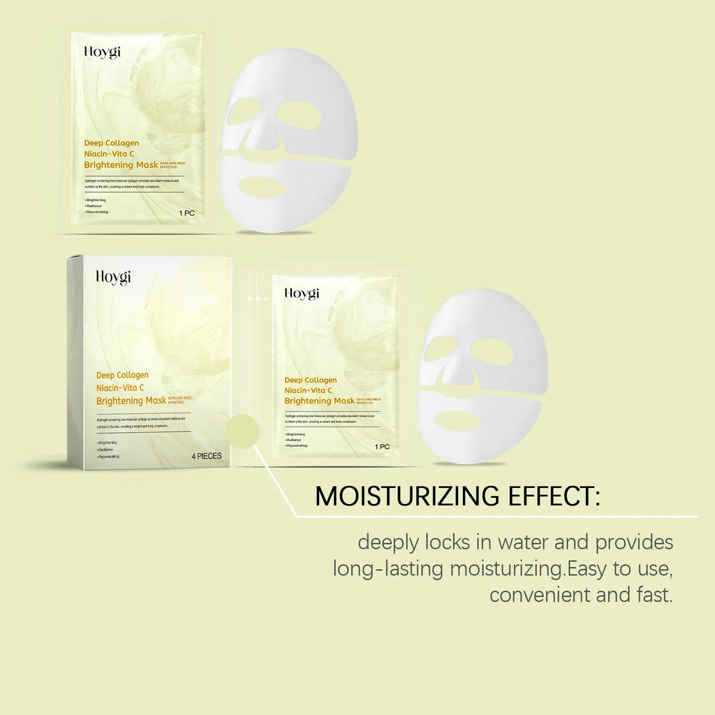 Vitamin C Mask Dark Spot Remover Skin Rejuvenation Smooth Pores Anti Aging Moisturizing Brightening Hyaluronic Acid Facial Mask