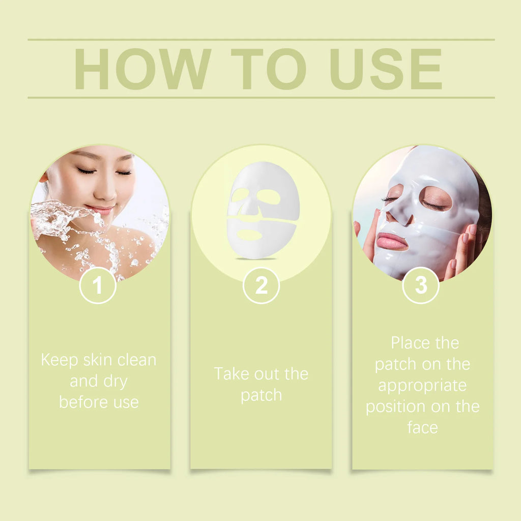 Vitamin C Mask Dark Spot Remover Skin Rejuvenation Smooth Pores Anti Aging Moisturizing Brightening Hyaluronic Acid Facial Mask