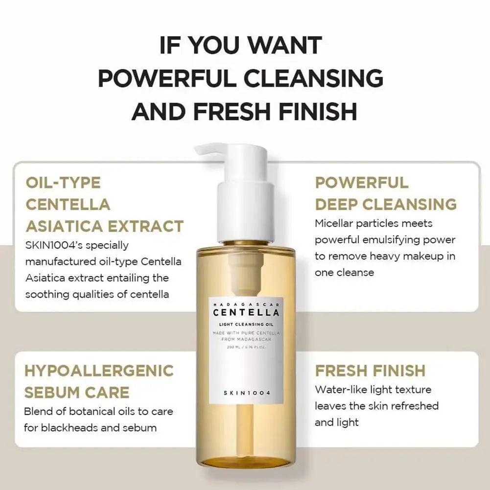 Centella Remover Oil Facial Makeup Remover Moisturizing Face Refresher Cleaning Centella Asiatica Extract Makeup Remover Oil